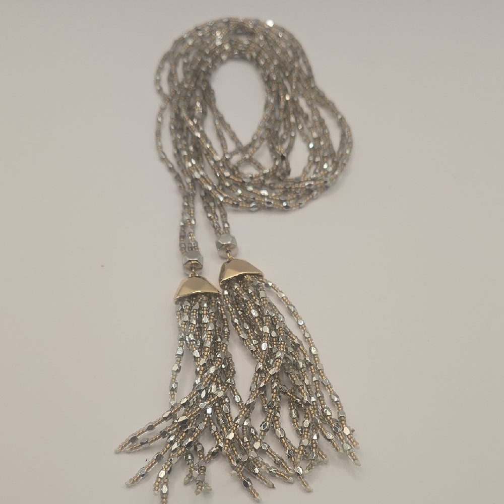 Elegant Silver Beaded Necklace